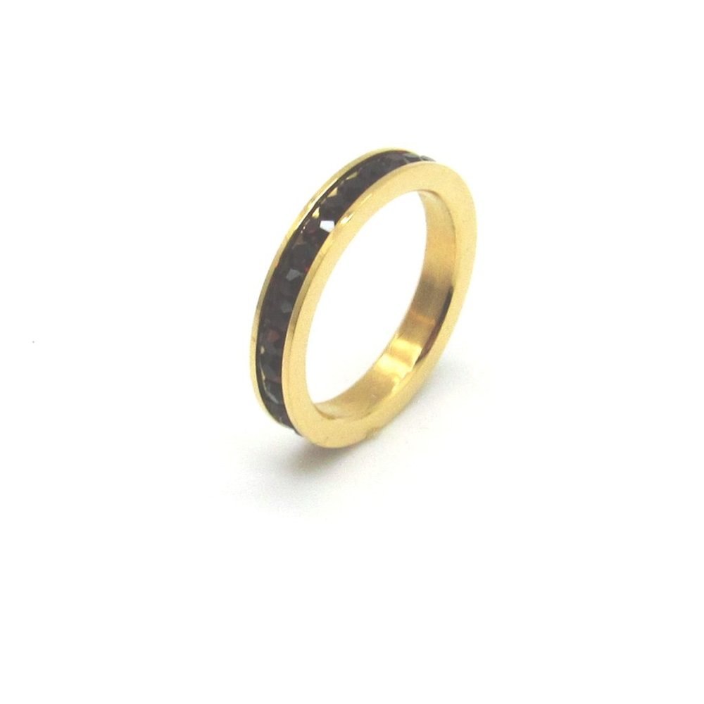 steel gold plated January- Siam eternity band